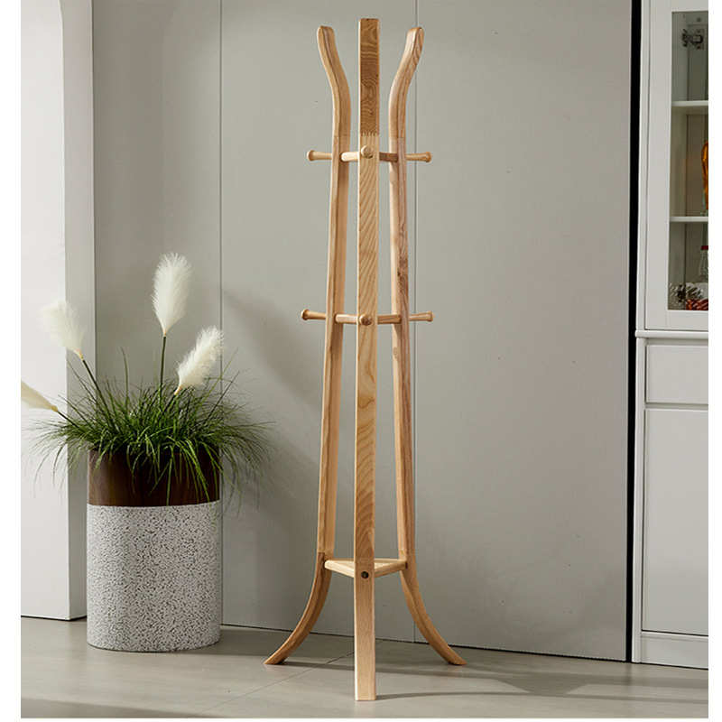 衣架简易简约架中式客厅衣帽架新家用挂衣架子落地挂衣卧室服实木