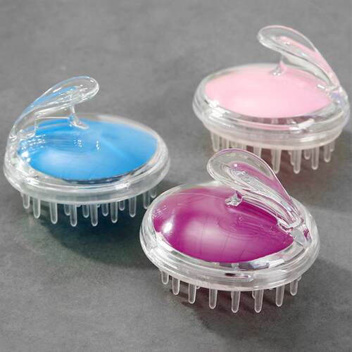 Clear Crystal Silicone Head Massage Brush, Anti-Itch Shampoo