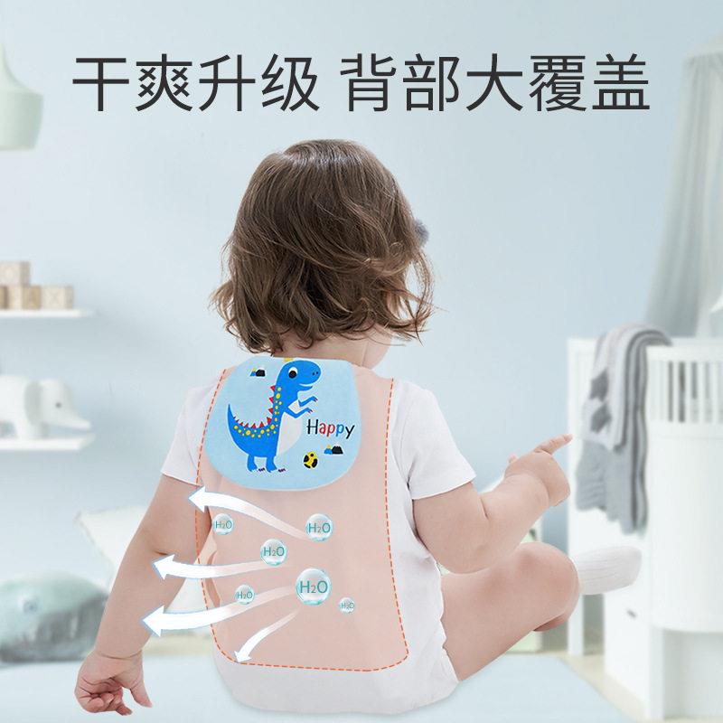 汗巾婴儿大童棉巾幼儿园纱布大纯号隔汗巾垫背透吸气etxhj002全棉