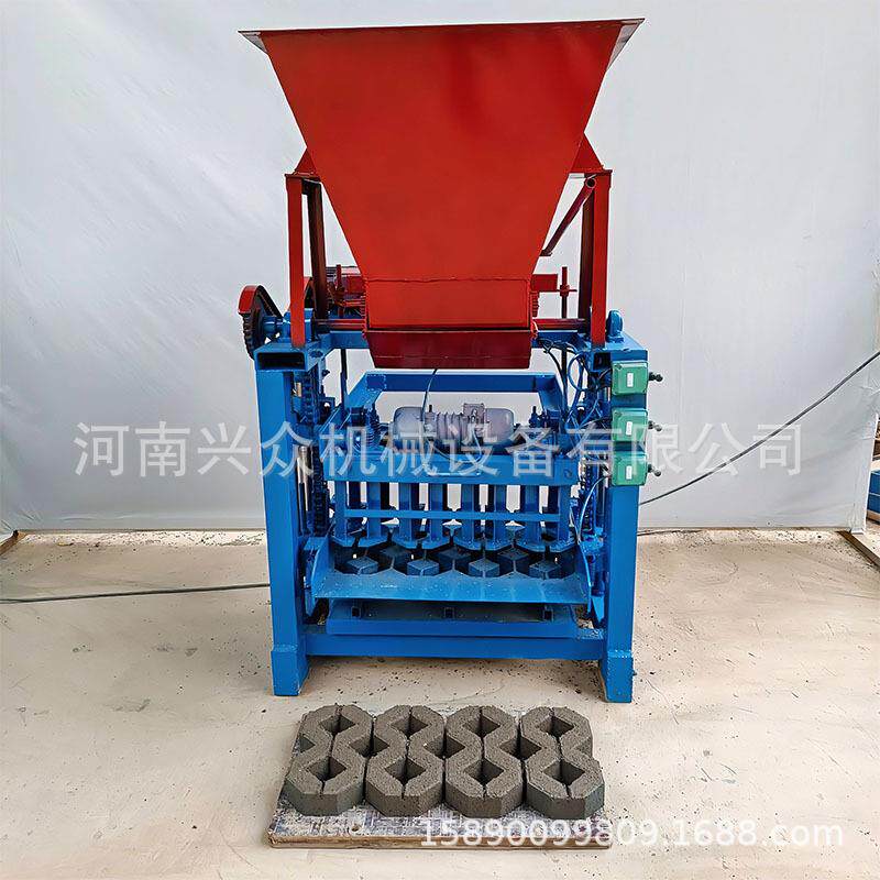 水泥制砖机面包铺路植草砖彩色8字砖成型机人行道荷兰砖机厂家