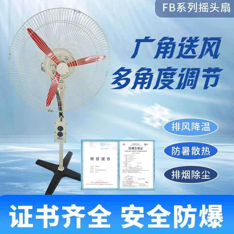 防爆摇头扇BTSFB-500工业防爆排风扇壁挂式落地扇牛角扇220V380V