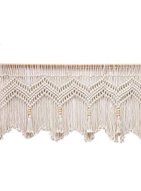 2V6民宿波房间装饰棉挂绳编织门帘窗帘毯SUP手工壁饰壁挂西0米亚