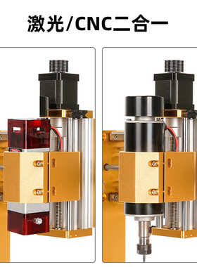 小型标切割机雕刻机桌面cnc3018plus数控主轴机打500w大功率激光