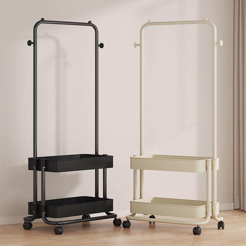 落地晾衣架简易衣帽架卧室移动衣架室内收纳置物架家用挂衣架