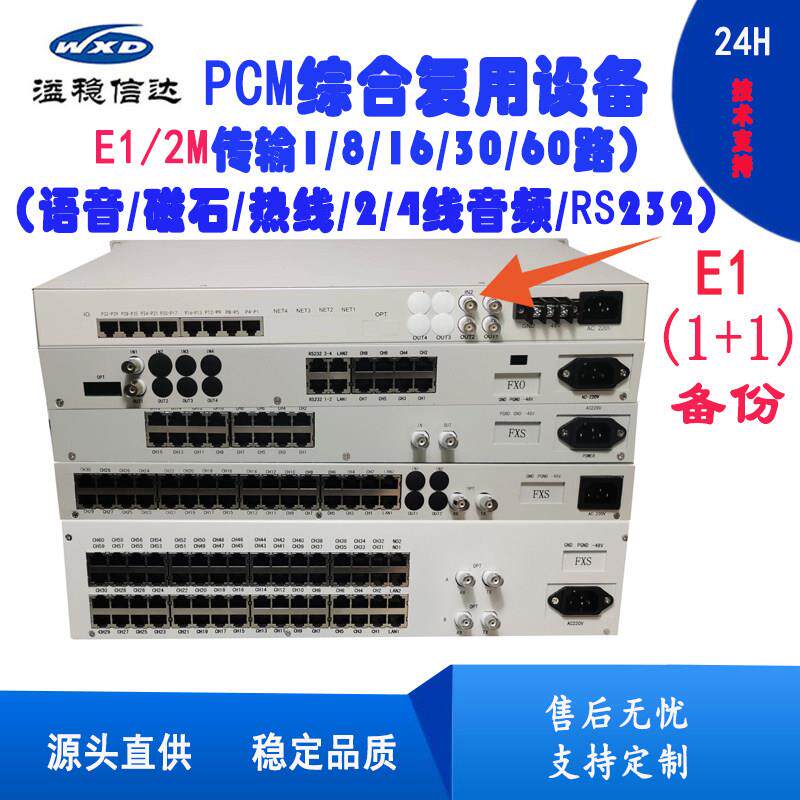 PCM综合复用设备光端机2M传E1传4路/8路/16路/30路/60路模拟电话