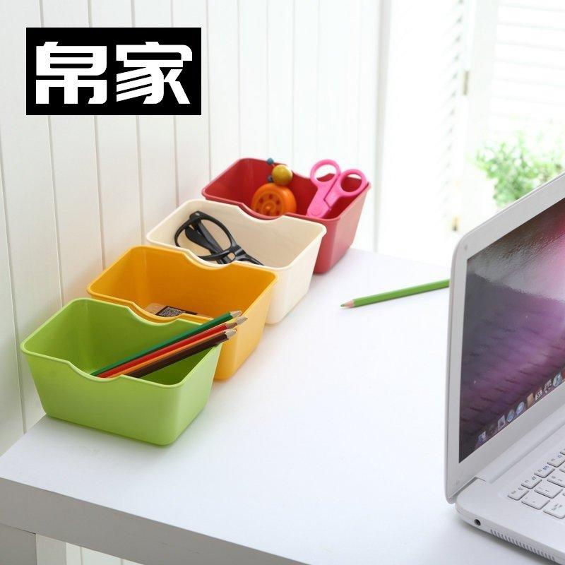 小号桌面杂物收纳盒 装首饰的收纳箱 塑料零食储物盒迷你