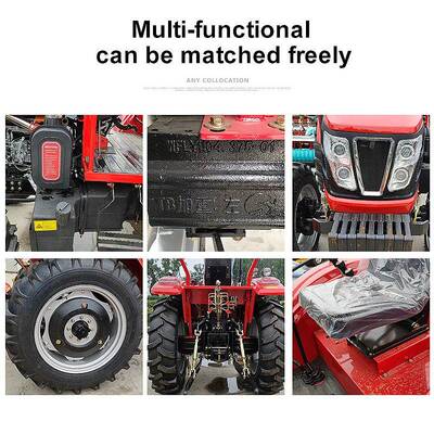 新型FLS农用四轮e拖拉机our-whFeled tractor水犁旱两用地机耕地