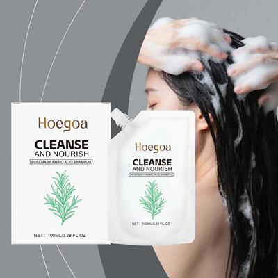 HOEGOA Rosemary Shampoo, gentle and refreshing, cleanses whi