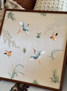 新中式客厅装饰画抽象艺术喜上枝头宋氏美学小众高级书房茶室挂画