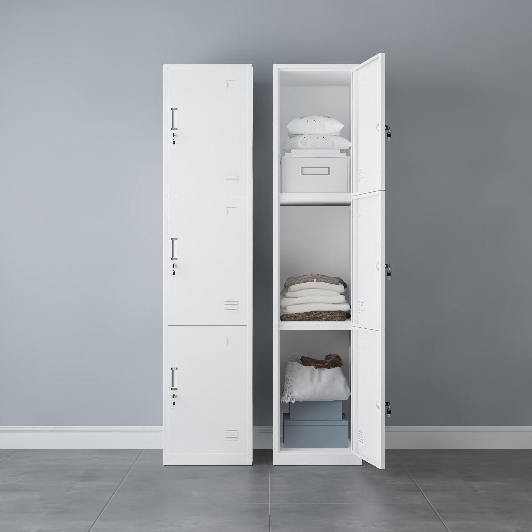 员工铁皮柜单门收纳锁钢制更衣柜柜子宿舍衣办公室储物柜带简易