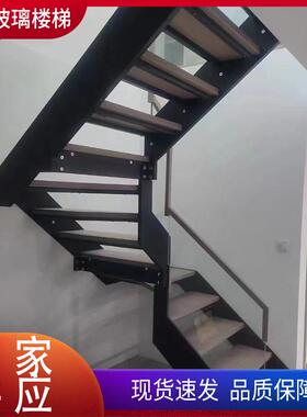 双梁玻璃楼梯踏步室阁楼WJL小跃层复试公楼梯组型寓内整体楼梯