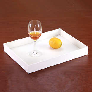 家用皮革长方形收纳盘 酒店客房托盘会所酒水托盘 典礼颁奖托盘
