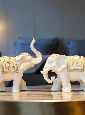 办公室桌面招财大象摆饰工艺礼品摆饰新中式家居客厅电视酒柜对象