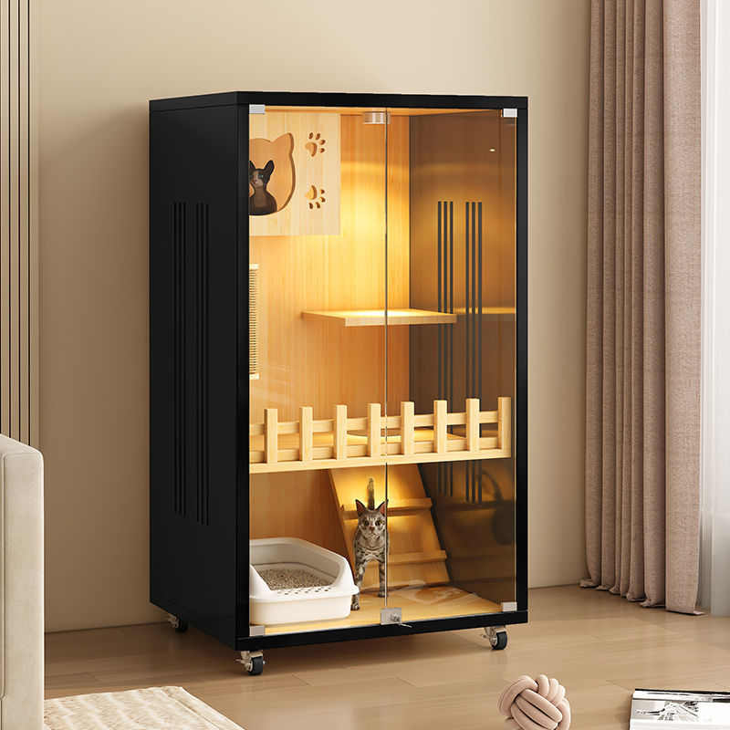 猫别墅猫窝封闭式全包围猫咪猫笼子透明豪华双层超大空间防水猫柜