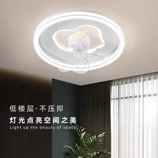 现代简约吸顶儿童房客厅餐厅吊扇360度摇头 卧室风扇灯2024年新款
