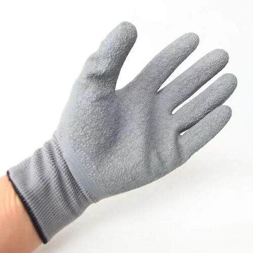 正品登升L508浸胶耐磨乳胶皱纹防水加厚工地干活工作帽防滑搬运