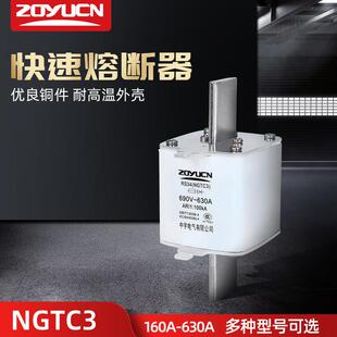 中宇ZOYUCN快速熔断器NGTC00 NGTC1 NGTC2 160A 250A 400A 630A