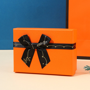 围巾礼盒空盒子黑色送男生手套礼物盒定制睡衣高级感礼品盒