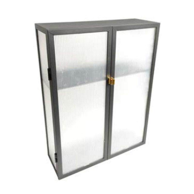 厨房免打孔置物架墙上壁挂式调料瓶储物带门防尘多功能壁柜收纳柜