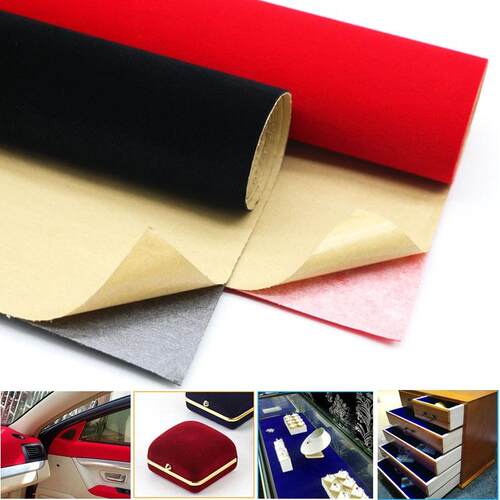 (Roll Packed ) Self Adhesive Soft Velvet Fabric Velour Felt