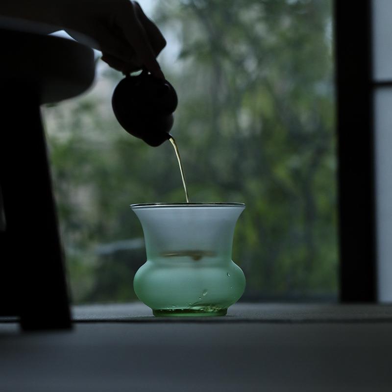 宜室茶话玻璃建水茶洗水盂壶承干泡台带盖琉璃茶渣缸茶桌倒水茶台