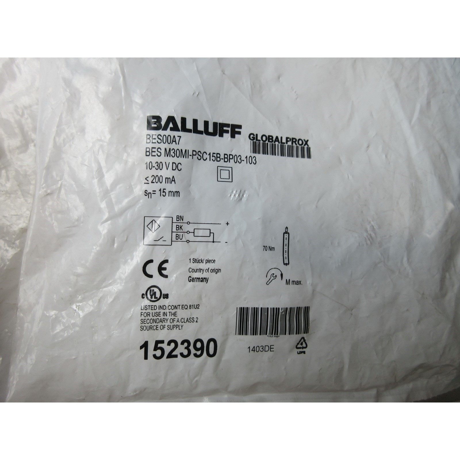 全新原装巴鲁夫 BES00A7 BES M30MI-PSC15B-BP03-103 现货 *