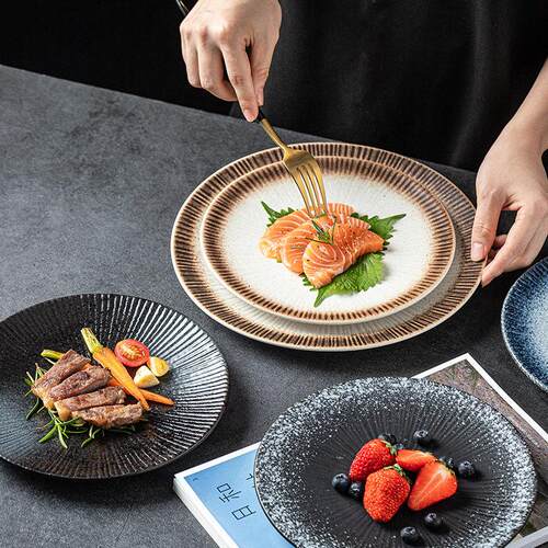 Western plate round plates Dinner plate home ceramic 西餐盘