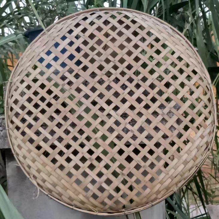 广西特色晾晒簸箕制品手工竹筛子有孔簸箕竹编簸箕筐沥水晒豆