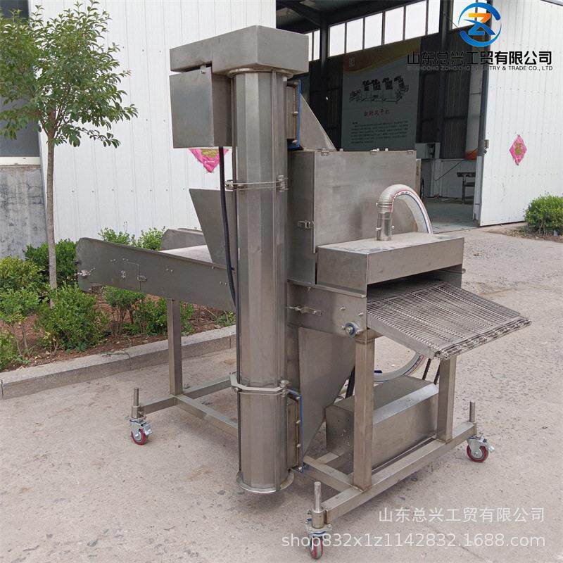 用鱼排全商自动上糠总兴机 鸡304不锈钢排糠设备 上糯米年糕裹糠