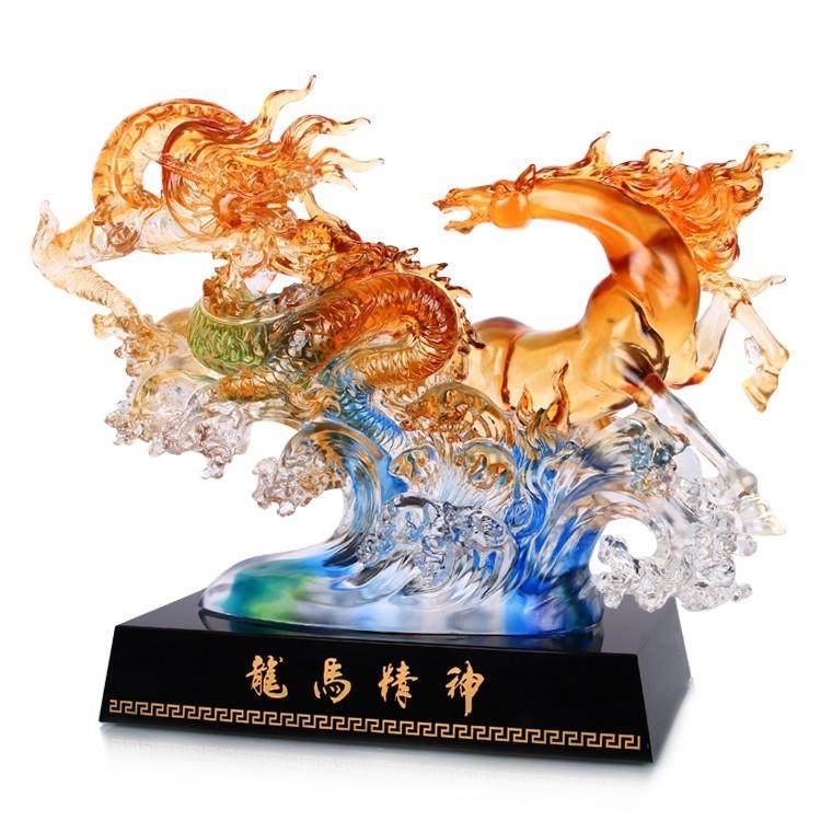 正品设琉璃品龙摆件老板总经理办公室桌面装饰品摆公司开业 礼风
