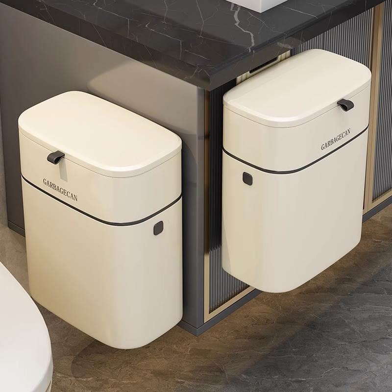 壁挂垃圾桶挂式家用2024新款卫生间厕所放纸有盖厨房高颜值带瞬奋