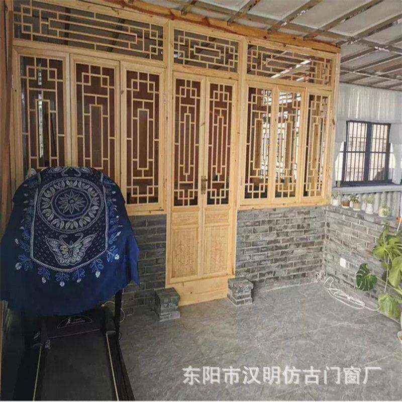 式中空镂实木花格门窗仿古门窗复古木窗窗格实木花仿古入户654隔