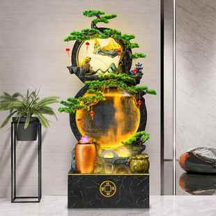葫芦流水生财摆件循环水客厅招财风水轮假山落地装 2025新中式 饰水