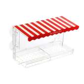 新款 亚克力喂鸟器防摔透明户外防雨喂食器强力吸盘悬挂观鸟器