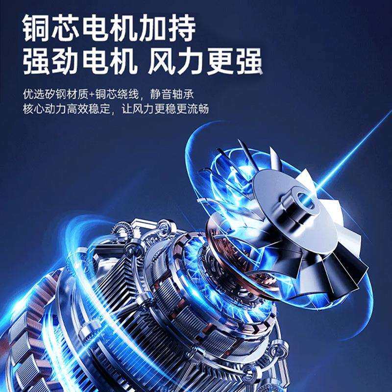 LED中古隐形风扇灯家用一体客厅卧室吊扇灯全光谱复古带电风扇灯