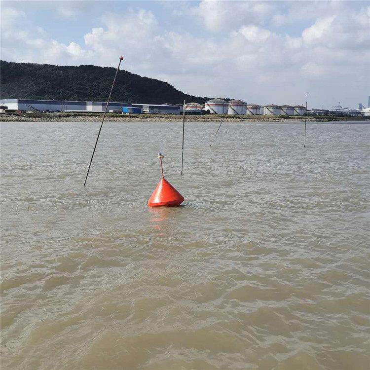 直径700*度900浮标 长江上的锥形施工塑料航行安全警示浮标