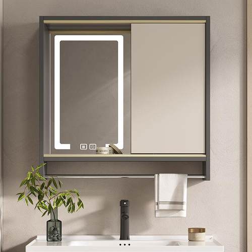 隐藏式993隐形组合能卫生间推镜拉挂墙镜式智柜风水镜柜浴室柜子