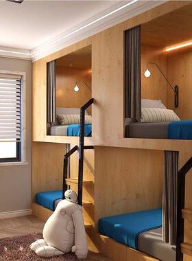 太空层舱双层床酒店公寓上下铺61409两下床学生青宿上舍床旅高低