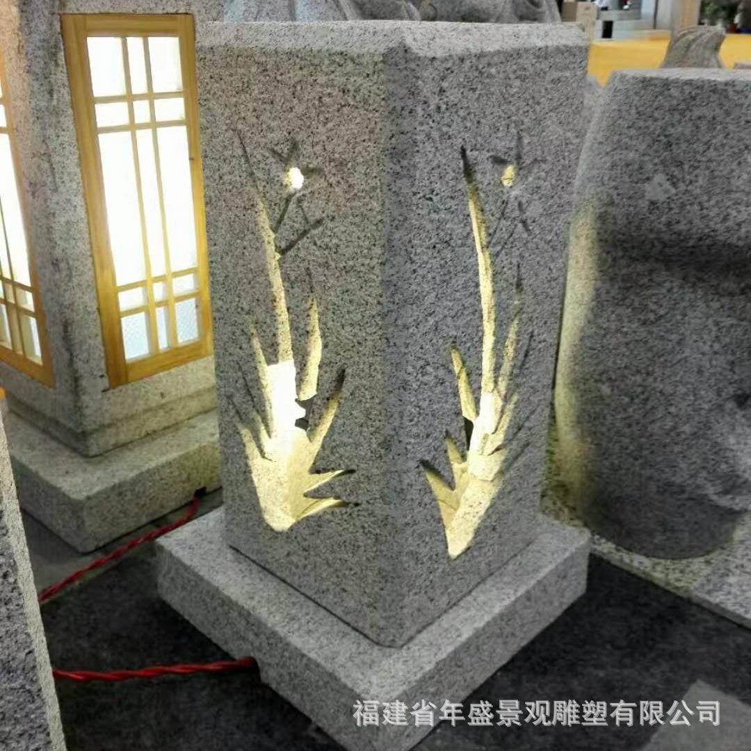 石雕家厂现落地石灯笼日式庭院照货406明灯具石园林大理灯工艺品