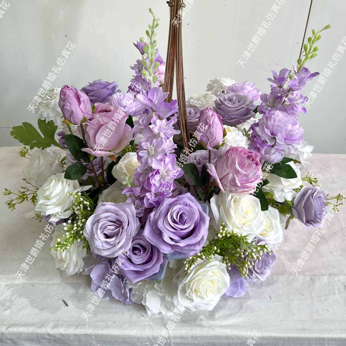 出口婚庆酒店布置路引仿真花紫色系70cm桌球25cm,家居饰品,仿真花/假花,淘宝优惠券,粉丝福利购,淘宝优惠卷
