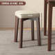 实木凳子家用小方板凳可叠放简易圆凳梳妆矮凳客厅餐桌椅子收朋珍