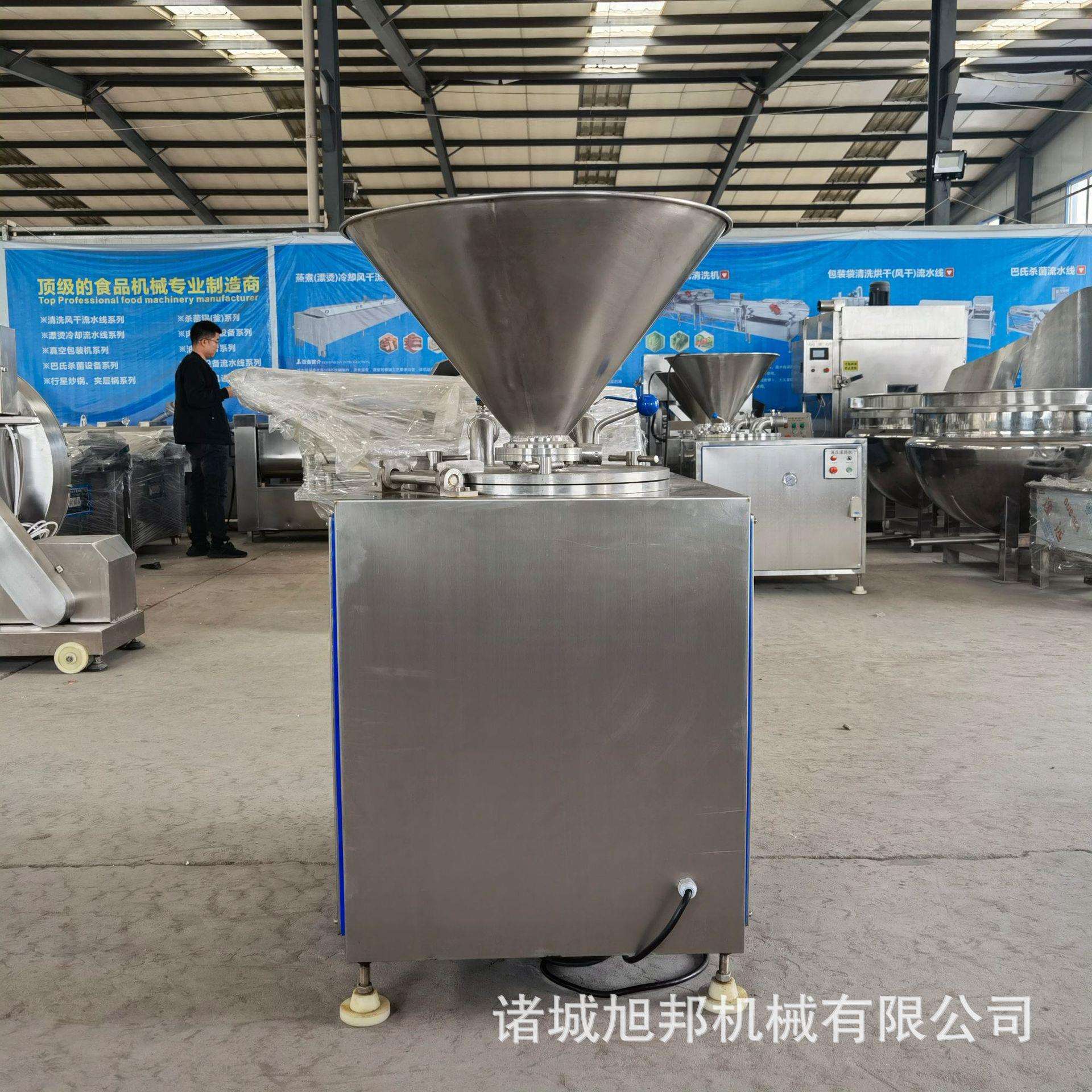 肉类馅料灌制加工 全自动快速液压灌肠机 多功能立式双管灌肠设备