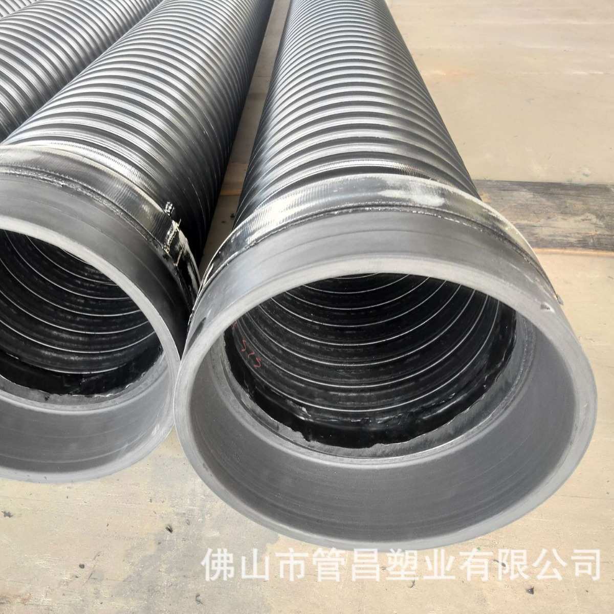 钢带增强pe螺旋波纹管 聚乙烯波纹管300黑色排污管量大优惠厂家直