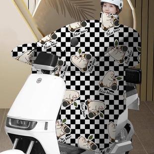 电动车挡风被升级加宽侧翼围脖护肩护腿防水挡风保暖防水脏挡风被