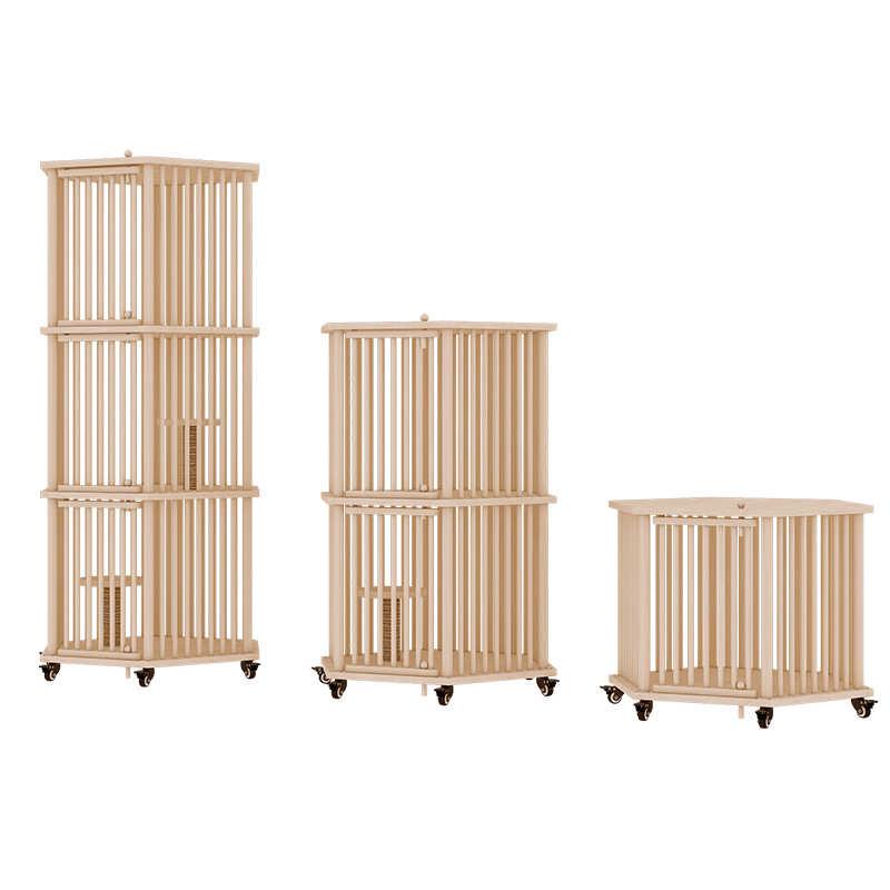 实木六角猫笼通风透气猫别墅猫房子猫舍猫窝三层超大空间