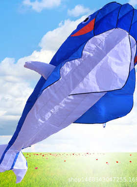 批发潍坊风筝软体海豚立体卡通3D Kite儿童风筝无骨架厂家直销