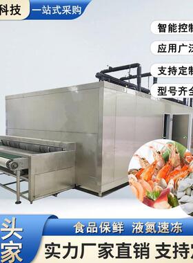 安装调试大型水饺包子隧道式速冻机鸡翅鸡腿肉制品海鲜速冻设备
