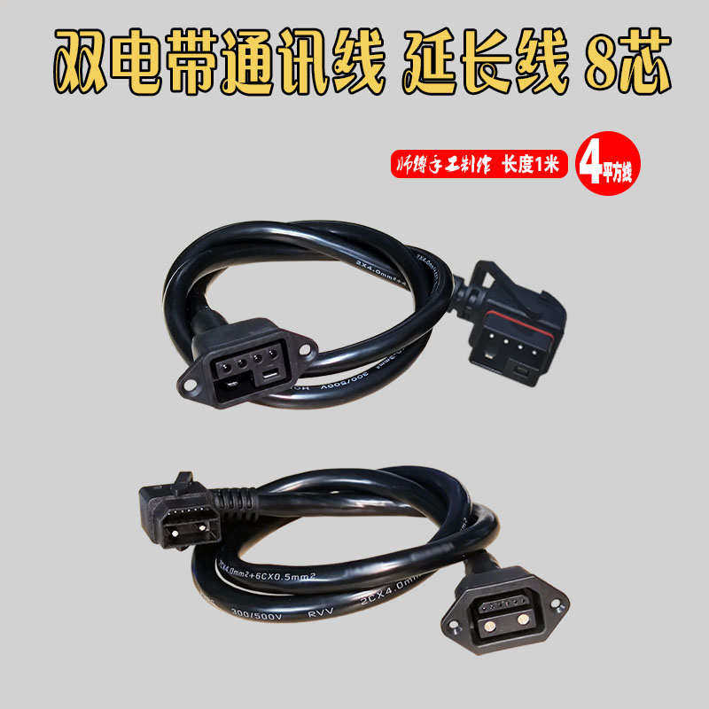 新国标2+4延长线极核AE2电动车锂电池充电器改装双电国标纯铜定制