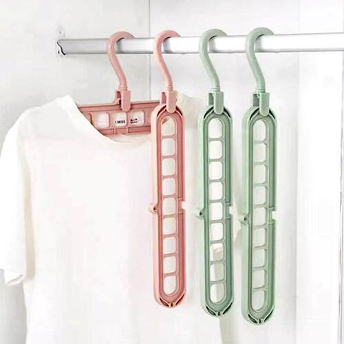 Multifunctional 9-Hole Hanger for Home Storage, Trendy Folda