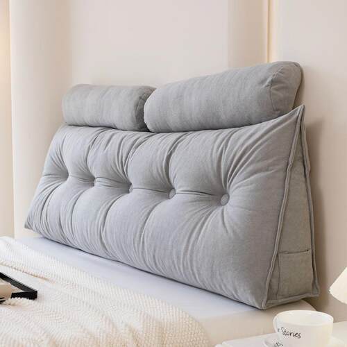 高级感床头靠垫防撞软包榻榻米双人大靠背客厅沙发护腰靠枕可拆洗